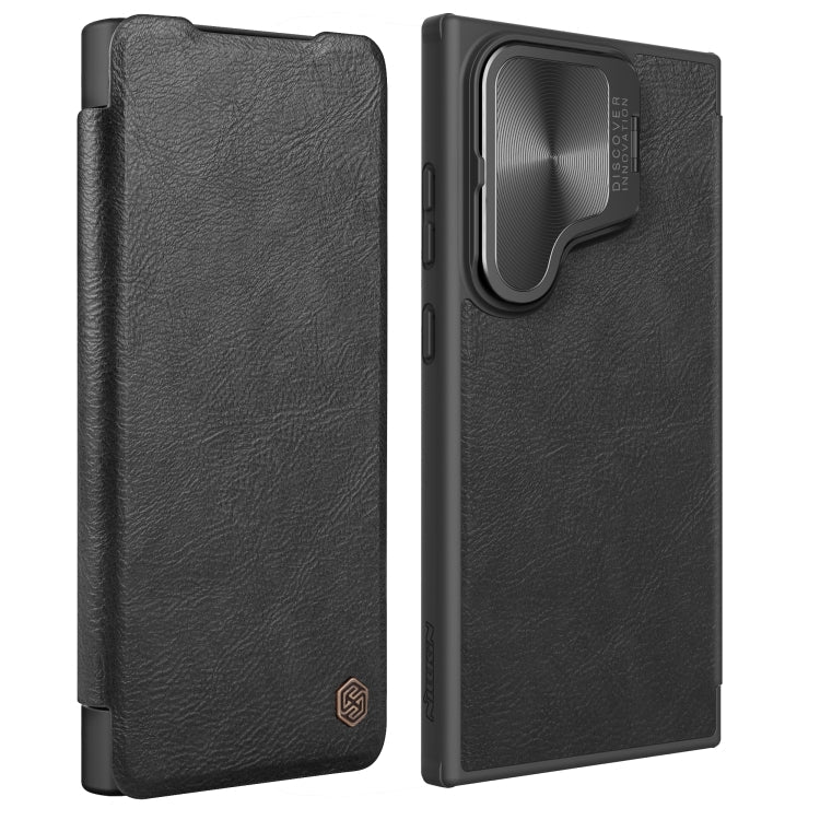 NILLKIN Qin Prop Series Flip Camera Cover Design Leather Phone Case – Flip, Leather, Ultra-thin, For Samsung Galaxy S24+ 5G, For Samsung Galaxy S24 5G For Samsung Galaxy S24+ 5G Black