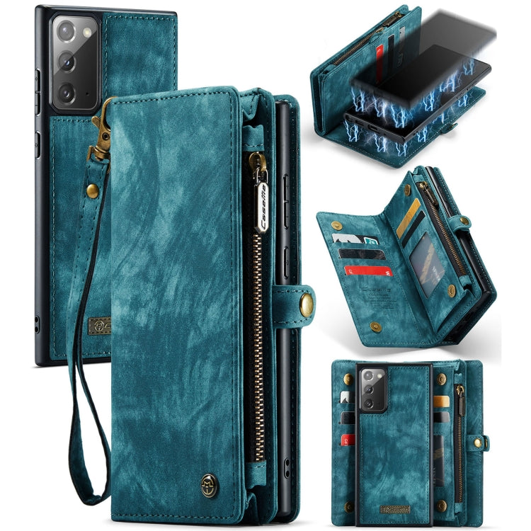 CaseMe-008 Detachable Multifunctional Horizontal Flip Leather Case with Card Slot & Holder & Zipper Wallet & Photo Frame – Card Slot, Flip, Leather, For Samsung Galaxy Note20 Ultra, For Samsung Galaxy Note20 For Samsung Galaxy Note20 Blue