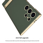 GKK Triumph Ultra-Thin Plain Leather Phone Case with Holder – Leather, Ultra-thin, For Samsung Galaxy S24 Ultra 5G