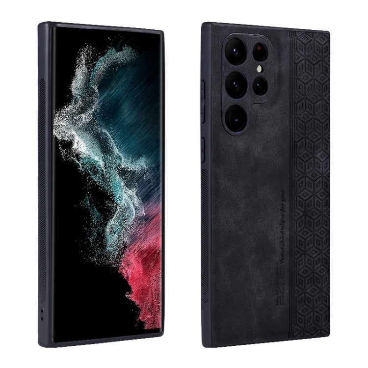 AZNS 3D Embossed Skin Feel Phone Case – Leather, TPU, For Samsung Galaxy C55 / M55, For Samsung Galaxy A55 5G, For Samsung Galaxy A35 5G, For Samsung Galaxy S24 Ultra 5G For Samsung Galaxy S24 Ultra 5G Black
