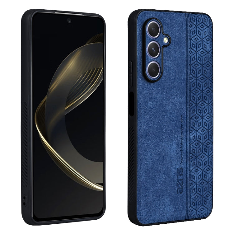 AZNS 3D Embossed Skin Feel Phone Case – Leather, TPU, For Samsung Galaxy S24+ 5G, For Samsung Galaxy S24 5G, For Samsung Galaxy A05, For Samsung Galaxy A25 5G For Samsung Galaxy A25 5G Sapphire Blue