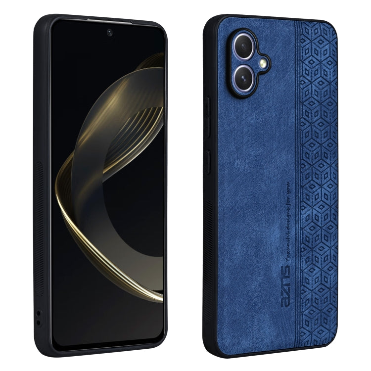 AZNS 3D Embossed Skin Feel Phone Case – Leather, TPU, For Samsung Galaxy S24+ 5G, For Samsung Galaxy S24 5G, For Samsung Galaxy A05, For Samsung Galaxy A25 5G For Samsung Galaxy A05 Sapphire Blue