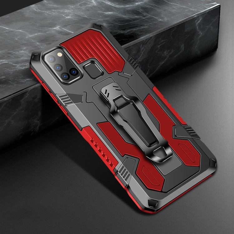 Machine Armor Warrior Shockproof PC + TPU Protective Case, For Samsung Galaxy A21s, For Samsung Galaxy A51, For Samsung Galaxy A70, For Samsung Galaxy S20 For Samsung Galaxy A21s Red