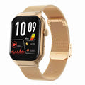 2.01 inch Milanese Steel Strap Bluetooth Call Smart Watch Support Heart Rate Monitoring / Non-invasive Blood Sugar, Milanese Steel Strap Gold Milanese Steel Strap Gold