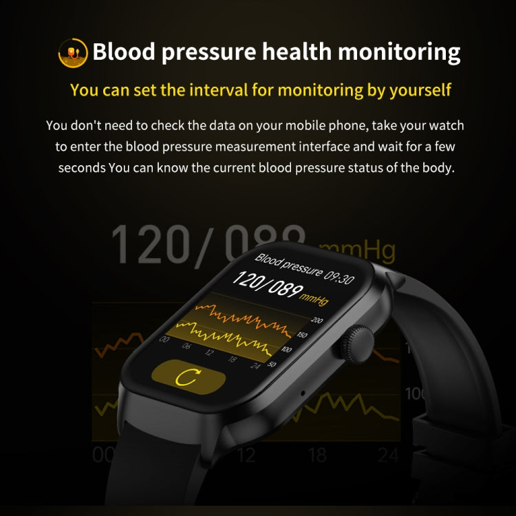 Smart Watch – 2.01" Screen, Heart Rate Monitoring, Bluetooth Call (Black) #2
