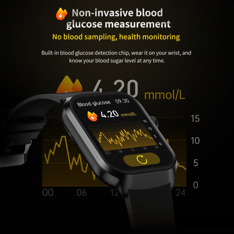 Smart Watch – 2.01" Screen, Heart Rate Monitoring, Bluetooth Call (Black) #2