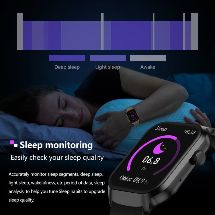 Smart Watch – 2.01" Screen, Heart Rate Monitoring, Bluetooth Call (Black) #2