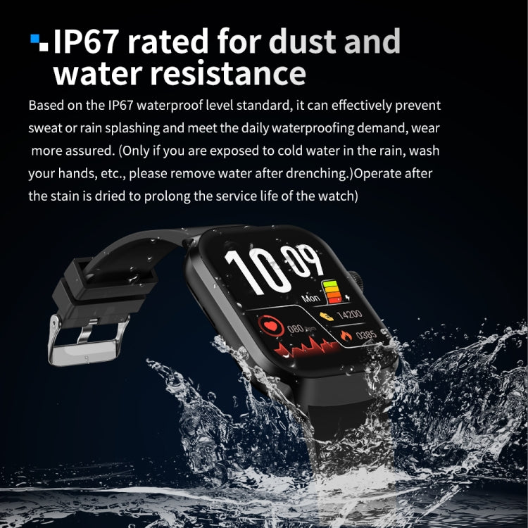 Smart Watch – 2.01" Screen, Heart Rate Monitoring, Bluetooth Call (Black) #2