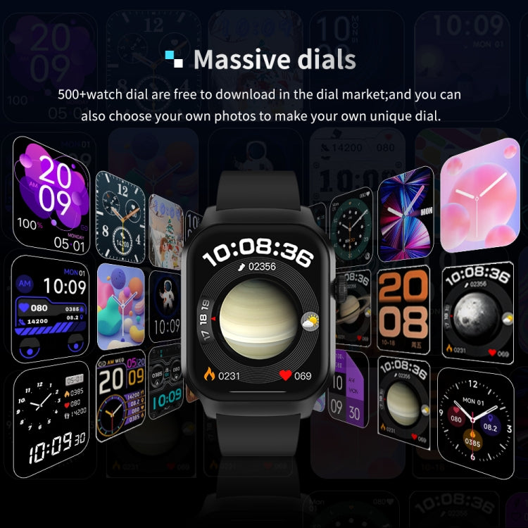 Smart Watch – 2.01" Screen, Heart Rate Monitoring, Bluetooth Call (Black) #2