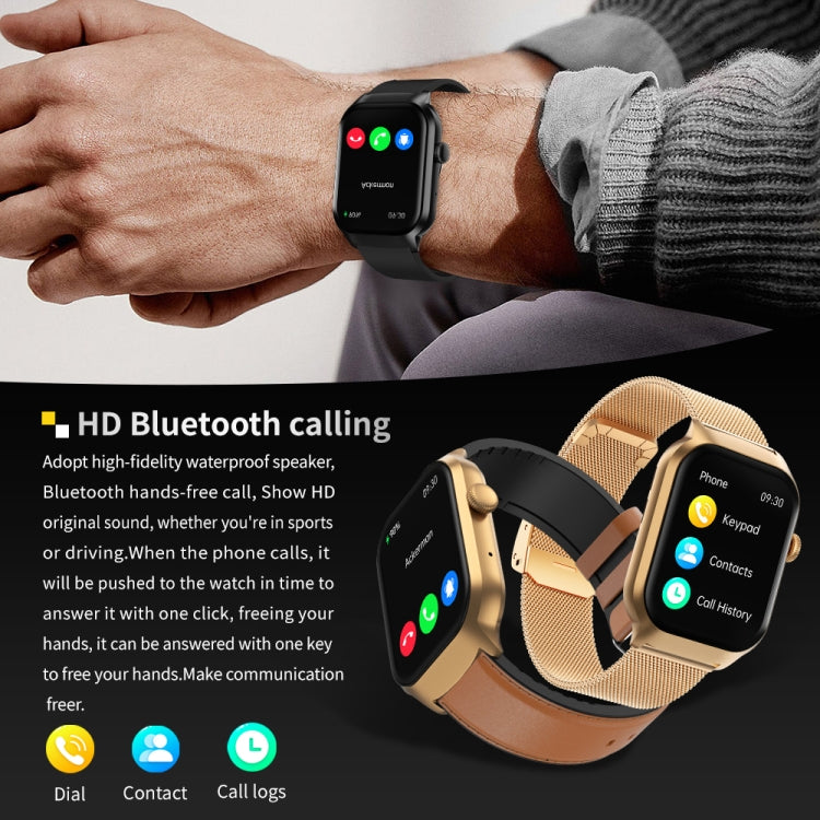 Smart Watch – 2.01" Screen, Heart Rate Monitoring, Bluetooth Call (Black) #2