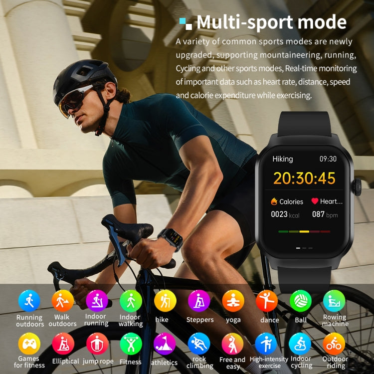 Smart Watch – 2.01" Screen, Heart Rate Monitoring, Bluetooth Call (Black) #2