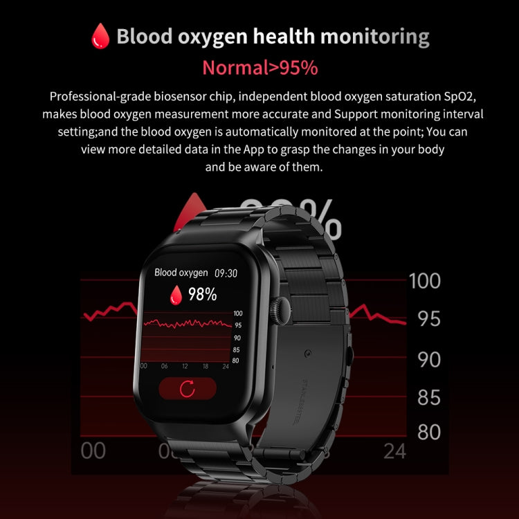 Smart Watch – 2.01" Screen, Heart Rate Monitoring, Bluetooth Call (Black) #2