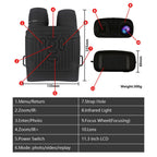 NV7000 Outdoor Hunting 2.7K HD Binocular Infrared Night Vision Device, NV7000