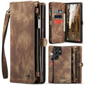 CaseMe 008 Detachable Multifunctional Leather Phone Case, For Samsung Galaxy S24 Ultra 5G, For Samsung Galaxy S24+ 5G, For Samsung Galaxy S24 5G For Samsung Galaxy S24 Ultra 5G Brown