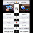 OUKITEL RT7 TITAN 4G Network IP68/IP69K Rugged Tablet, 10.1 inch Android 13 MediaTek MT8788 Octa Core Support Dual SIM, EU Plug, RT7 4G 8GB+256GB – Magnetic, Bluetooth