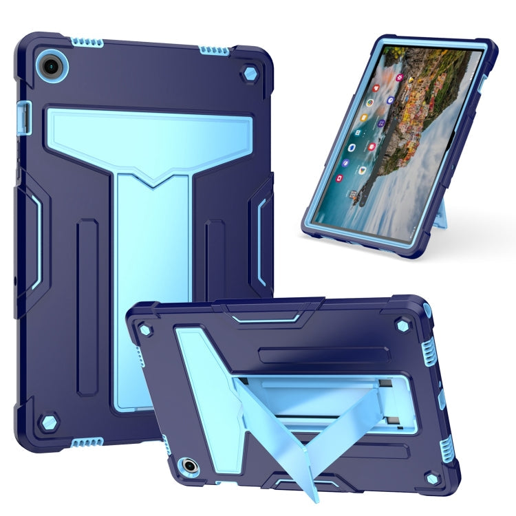 T Holder Robot Silicone Hybrid PC Tablet Case – Durable Build, Easy to Use, For Samsung Galaxy Tab S9 FE+ / S9+, For Samsung Galaxy Tab S9 FE / S9, For Samsung Galaxy Tab A9+, For Samsung Galaxy Tab A9 For Samsung Galaxy Tab A9+ Navy Blue Blue
