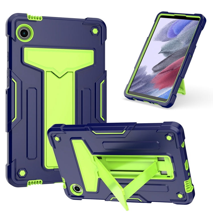 T Holder Robot Silicone Hybrid PC Tablet Case – Durable Build, Easy to Use, For Samsung Galaxy Tab S9 FE+ / S9+, For Samsung Galaxy Tab S9 FE / S9, For Samsung Galaxy Tab A9+, For Samsung Galaxy Tab A9 For Samsung Galaxy Tab A9 Navy Yellow Green