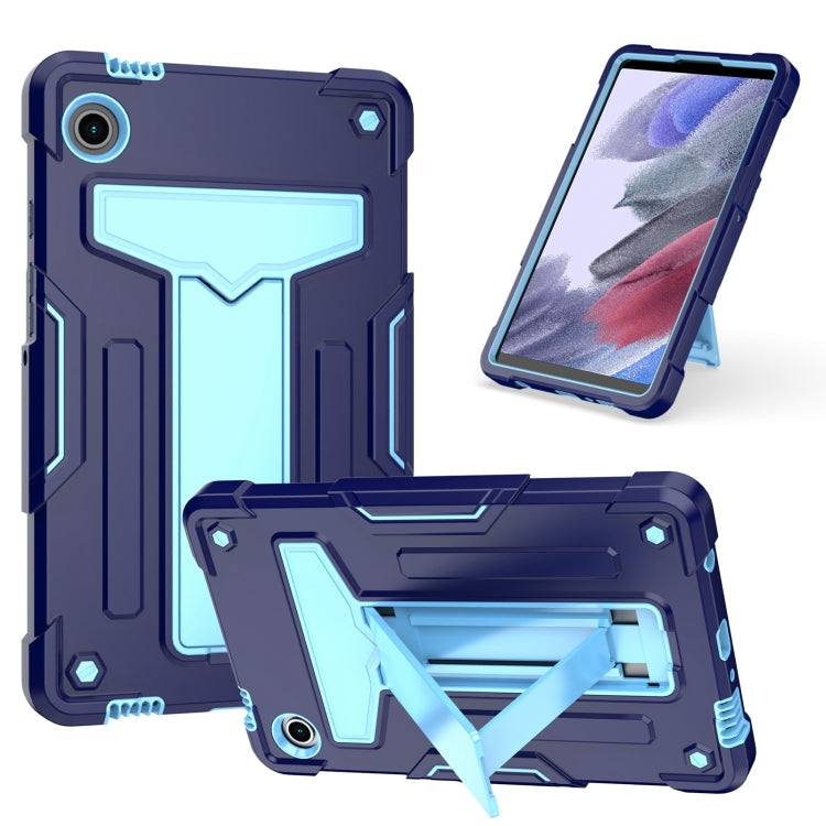 T Holder Robot Silicone Hybrid PC Tablet Case – Durable Build, Easy to Use, For Samsung Galaxy Tab S9 FE+ / S9+, For Samsung Galaxy Tab S9 FE / S9, For Samsung Galaxy Tab A9+, For Samsung Galaxy Tab A9 For Samsung Galaxy Tab A9 Navy Blue Blue