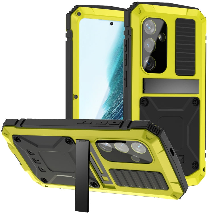 Life Waterproof Dustproof Shockproof Phone Case – Shockproof, Waterproof, Kickstand, For Samsung Galaxy S25 Ultra 5G, For Samsung Galaxy S24 Ultra 5G, For Samsung Galaxy S24+ 5G, For Samsung Galaxy S24 5G For Samsung Galaxy S24+ 5G Yellow