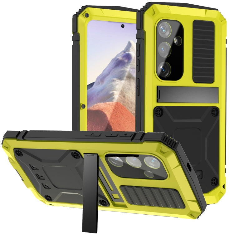 Life Waterproof Dustproof Shockproof Phone Case – Shockproof, Waterproof, Kickstand, For Samsung Galaxy S25 Ultra 5G, For Samsung Galaxy S24 Ultra 5G, For Samsung Galaxy S24+ 5G, For Samsung Galaxy S24 5G For Samsung Galaxy S24 5G Yellow