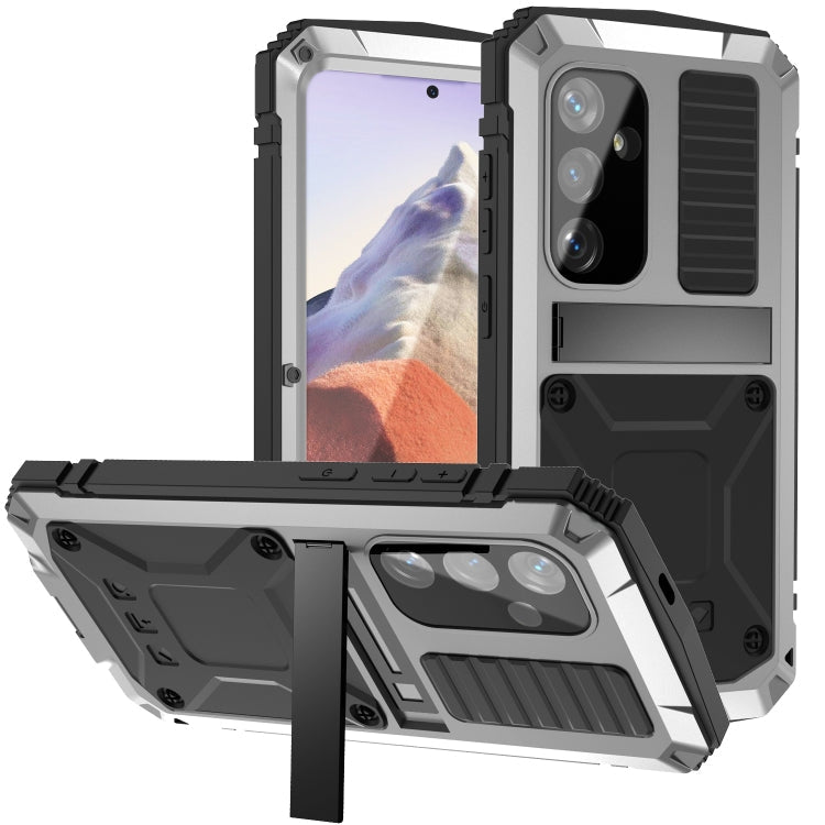 Life Waterproof Dustproof Shockproof Phone Case – Shockproof, Waterproof, Kickstand, For Samsung Galaxy S25 Ultra 5G, For Samsung Galaxy S24 Ultra 5G, For Samsung Galaxy S24+ 5G, For Samsung Galaxy S24 5G For Samsung Galaxy S24 5G Silver