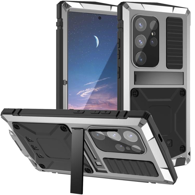 Life Waterproof Dustproof Shockproof Phone Case – Shockproof, Waterproof, Kickstand, For Samsung Galaxy S25 Ultra 5G, For Samsung Galaxy S24 Ultra 5G, For Samsung Galaxy S24+ 5G, For Samsung Galaxy S24 5G For Samsung Galaxy S25 Ultra 5G Silver