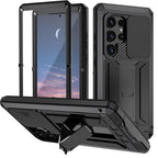 R-JUST Sliding Camera Life Waterproof Holder Phone Case, For Samsung Galaxy S25 Ultra 5G, For Samsung Galaxy S24 Ultra 5G, For Samsung Galaxy S24+ 5G, For Samsung Galaxy S24 5G For Samsung Galaxy S25 Ultra 5G Black