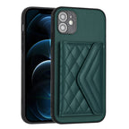 Rhombic Texture Card Bag RFID Phone Case with Long Lanyard, For iPhone 12 mini, For iPhone 11 Pro Max, For iPhone 11, For iPhone 11 Pro