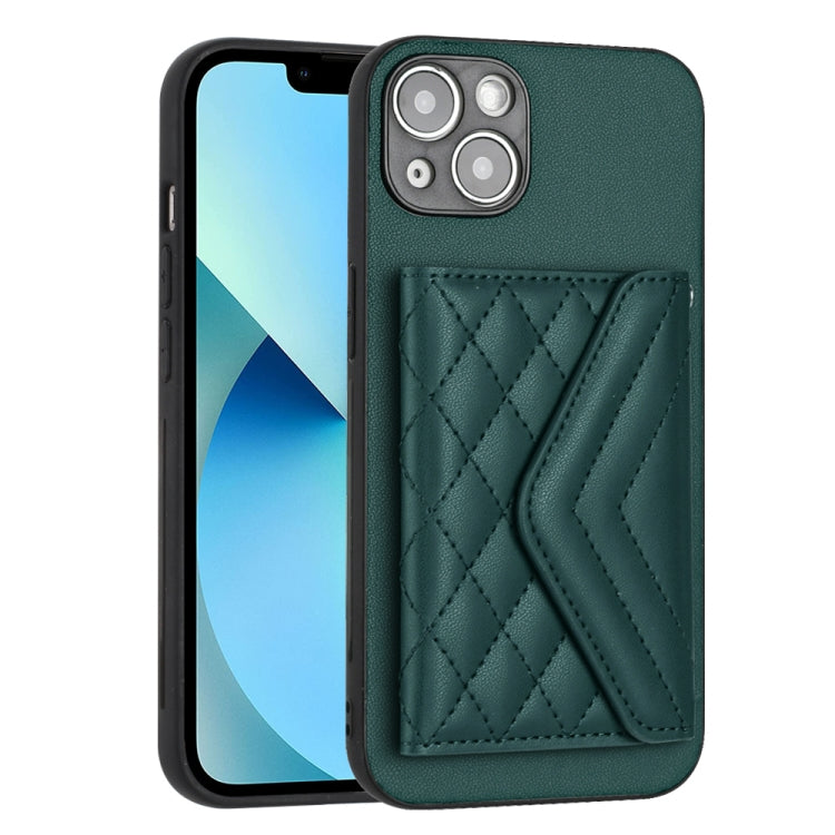 Rhombic Texture Card Bag RFID Phone Case with Long Lanyard, For iPhone 13 mini, For iPhone 12, For iPhone 12 Pro Max, For iPhone 12 Pro