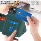 Rhombic Texture Card Bag RFID Phone Case with Long Lanyard, For iPhone 14 Plus, For iPhone 14, For iPhone 14 Pro, For iPhone 14 Pro Max