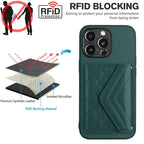 Rhombic Texture Card Bag RFID Phone Case with Long Lanyard, For iPhone 15 Pro Max, For iPhone 15 Pro, For iPhone 15 Plus, For iPhone 15