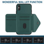 Rhombic Texture Card Bag RFID Phone Case with Long Lanyard, For iPhone XS / X, For iPhone XR, For iPhone XS Max, For iPhone 8 Plus / 7 Plus