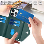 Rhombic Texture Card Bag RFID Phone Case with Long Lanyard, For iPhone 16 Pro Max, For iPhone 16 Pro, For iPhone 16 Plus, For iPhone 16