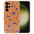 Painted Pattern Precise Hole PC Phone Case, For Samsung Galaxy S23 Ultra 5G For Samsung Galaxy S23 Ultra 5G Orange Label