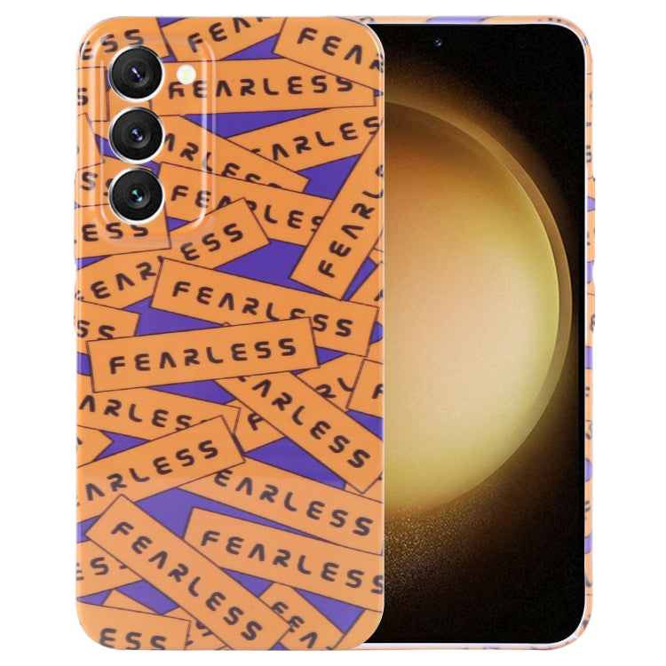 Painted Pattern Precise Hole PC Phone Case, For Samsung Galaxy S23+ 5G For Samsung Galaxy S23+ 5G Orange Label