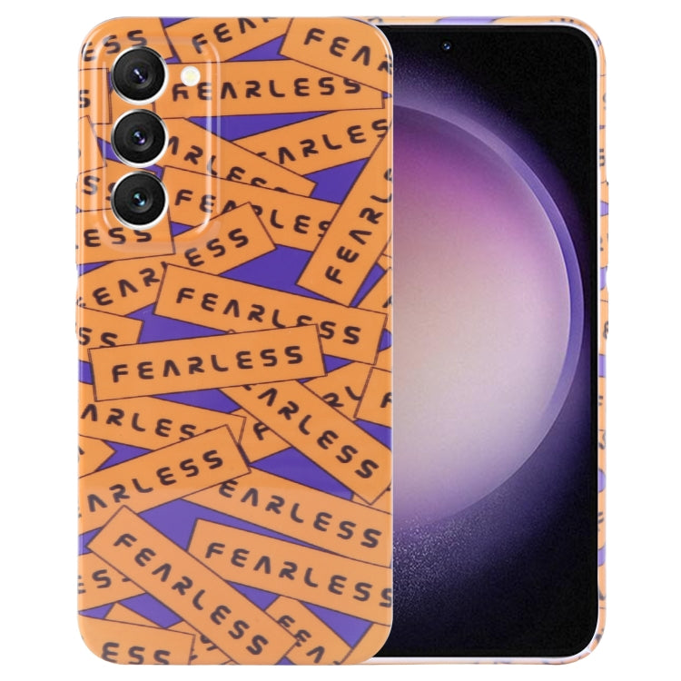 Painted Pattern Precise Hole PC Phone Case, For Samsung Galaxy S23 5G For Samsung Galaxy S23 5G Orange Label