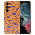 Painted Pattern Precise Hole PC Phone Case, For Samsung Galaxy S22 Ultra 5G For Samsung Galaxy S22 Ultra 5G Orange Label