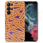 Painted Pattern Precise Hole PC Phone Case, For Samsung Galaxy S22 Ultra 5G For Samsung Galaxy S22 Ultra 5G Orange Label