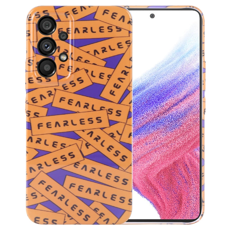 Painted Pattern Precise Hole PC Phone Case, For Samsung Galaxy A53 5G For Samsung Galaxy A53 5G Orange Label