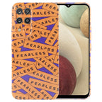 Painted Pattern Precise Hole PC Phone Case, For Samsung Galaxy A12 For Samsung Galaxy A12 Orange Label