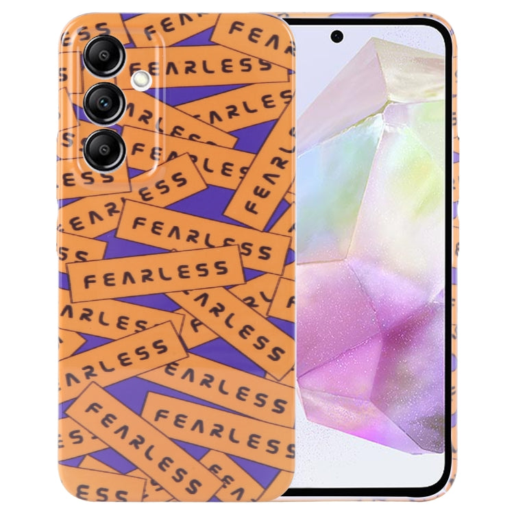 Painted Pattern Precise Hole PC Phone Case, For Samsung Galaxy A35 5G For Samsung Galaxy A35 5G Orange Label