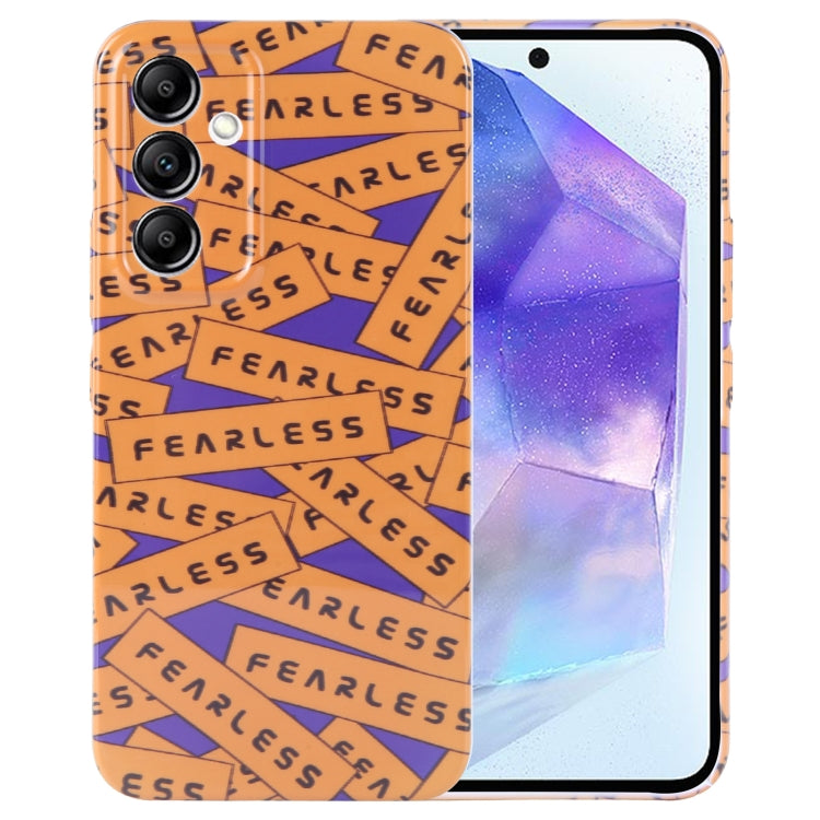 Painted Pattern Precise Hole PC Phone Case, For Samsung Galaxy A55 5G For Samsung Galaxy A55 5G Orange Label