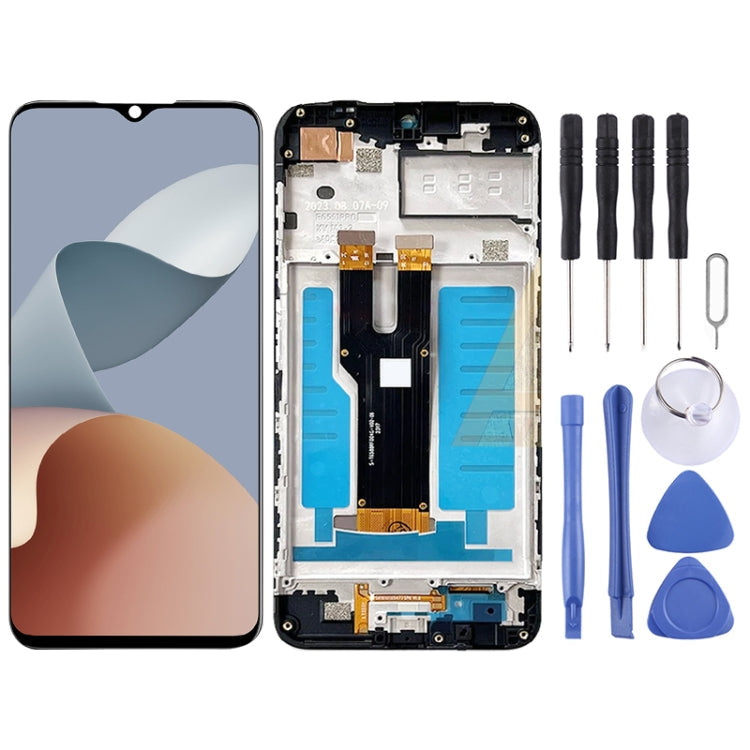LCD Screen Digitizer Full Assembly with Frame, For ZTE Blade A73 4G 7060, For ZTE Blade A72 5G 7540N, For ZTE Blade V40 Vita 8045, For ZTE Blade A72 4G A7040, For ZTE Blade A52 4G For ZTE Blade A73 4G 7060