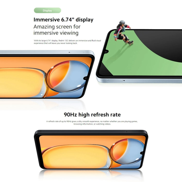 Xiaomi Redmi 13C 5G, 6.74 inch MIUI 14 MediaTek Dimensity 6100+ Octa Core 2.2GHz, NFC, Network: 5G, Not Support Google Play, 6GB+128GB