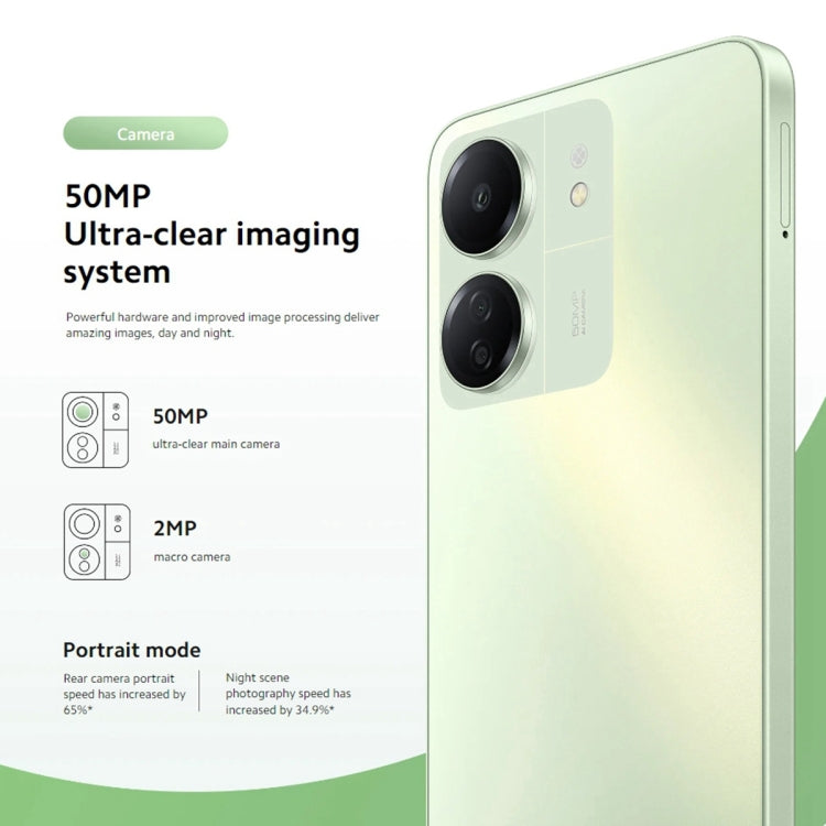 Xiaomi Redmi 13C 5G, 6.74 inch MIUI 14 MediaTek Dimensity 6100+ Octa Core 2.2GHz, NFC, Network: 5G, Not Support Google Play, 6GB+128GB