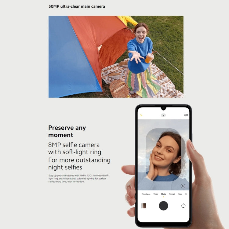 Xiaomi Redmi 13C 5G, 6.74 inch MIUI 14 MediaTek Dimensity 6100+ Octa Core 2.2GHz, NFC, Network: 5G, Not Support Google Play, 6GB+128GB