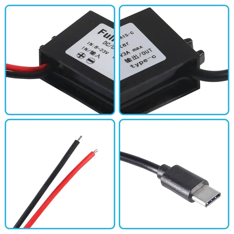 12V to 5V 3A Car Power Converter DC Module Voltage Regulator, Type-C Elbow, USB Female with Ears, Dual USB Female, Dual USB with Ears, 2 in 1 Dual USB Female – Shockproof, Waterproof