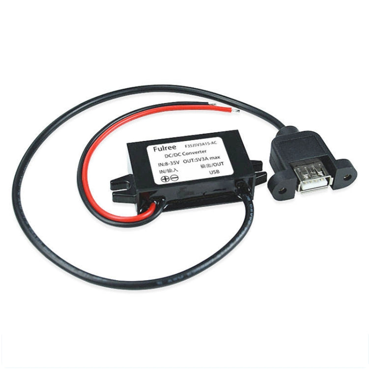 12V to 5V 3A Car Power Converter DC Module Voltage Regulator, Type-C Elbow, USB Female with Ears, Dual USB Female, Dual USB with Ears, 2 in 1 Dual USB Female – Shockproof, Waterproof USB Female with Ears