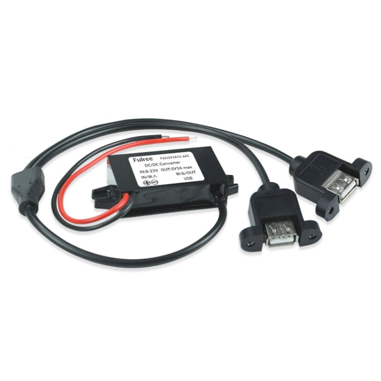 12V to 5V 3A Car Power Converter DC Module Voltage Regulator, Type-C Elbow, USB Female with Ears, Dual USB Female, Dual USB with Ears, 2 in 1 Dual USB Female – Shockproof, Waterproof Dual USB with Ears