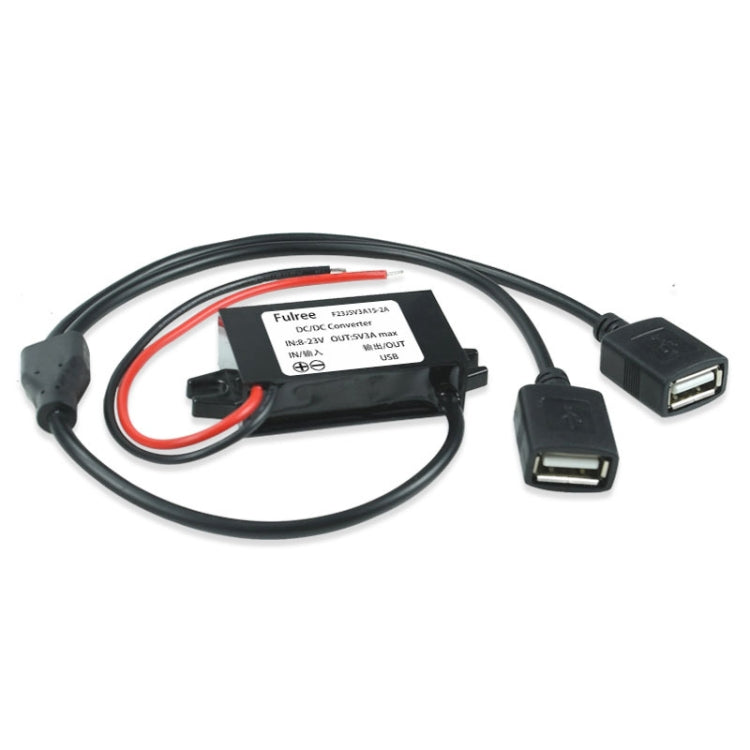 12V to 5V 3A Car Power Converter DC Module Voltage Regulator, Type-C Elbow, USB Female with Ears, Dual USB Female, Dual USB with Ears, 2 in 1 Dual USB Female – Shockproof, Waterproof 2 in 1 Dual USB Female